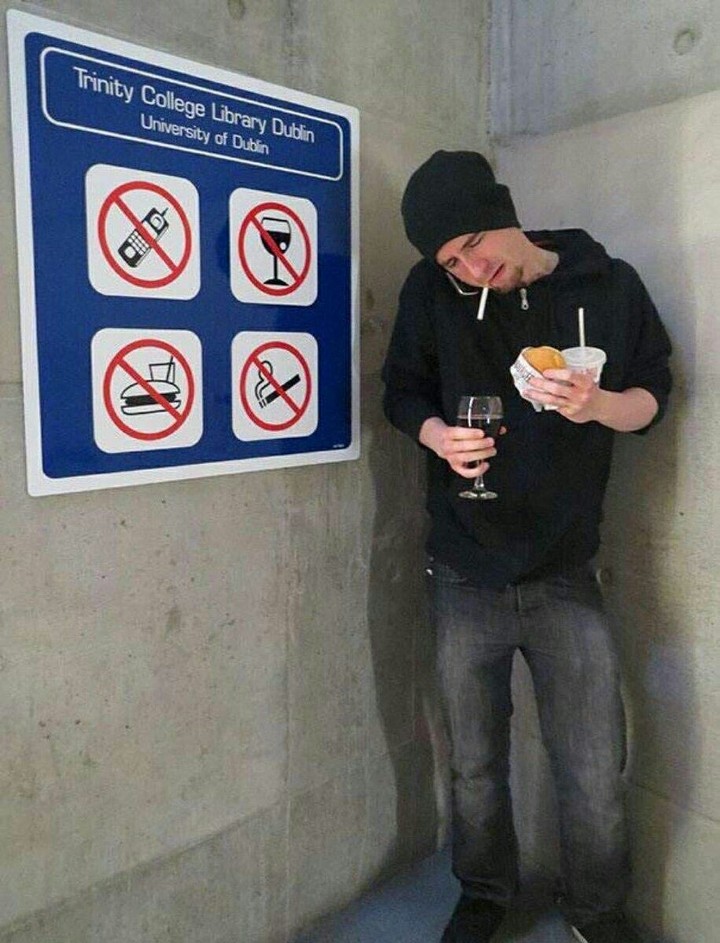 Most people do not follow the rules.... ??