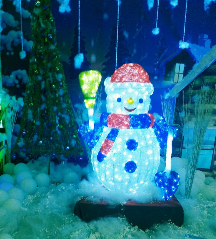the glowing snowman