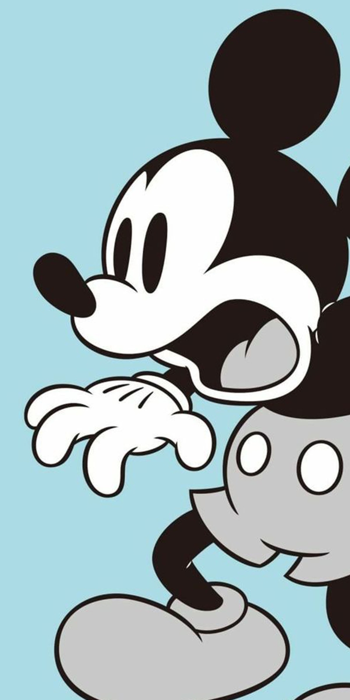micky mouse black and whit