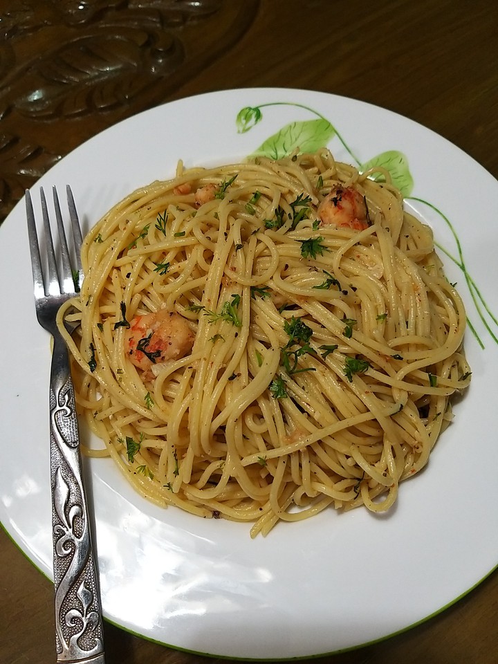 shrimp spaghetti
