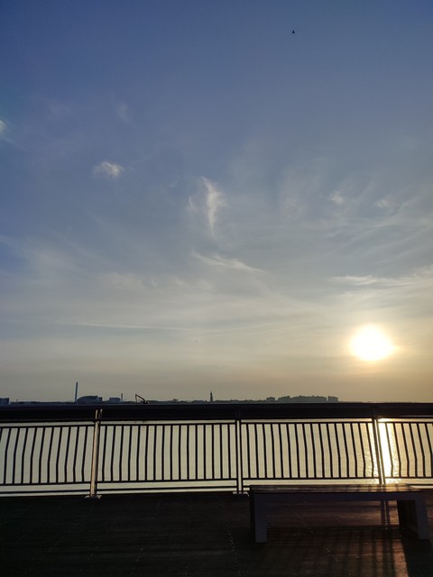 Bridge, sunset वॉलपेपर