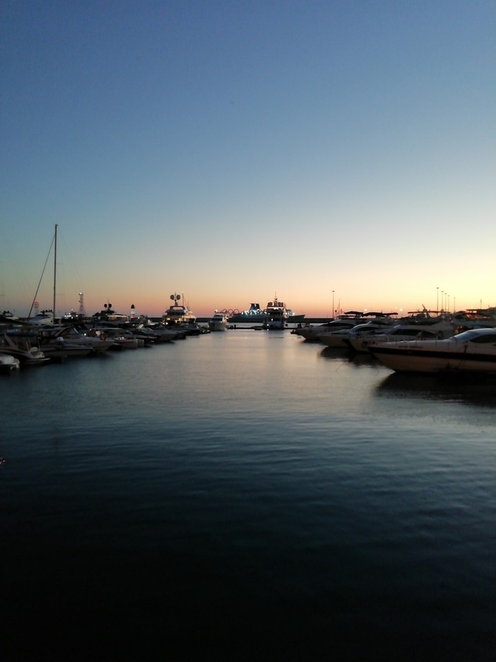 Закат на море.