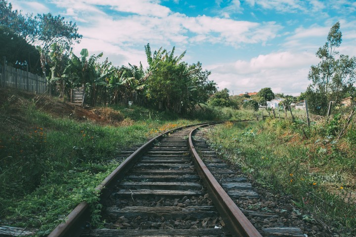 Train rails.