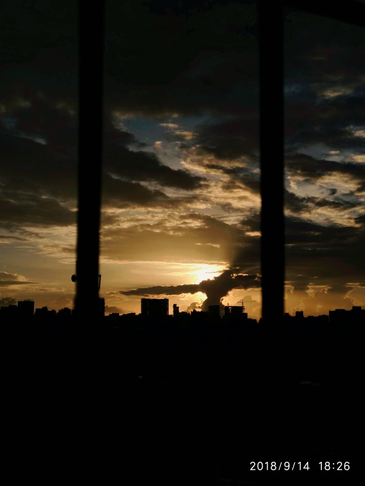 Sunset view from the window
