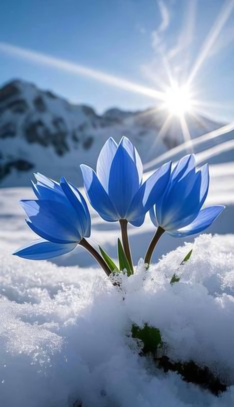 sfondi snow, blue