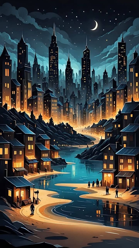 sfondi metropolis, dusk