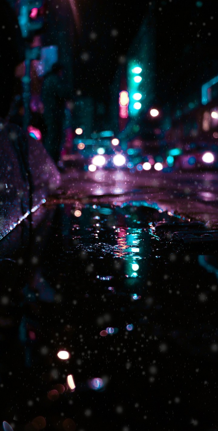 Neon Bokeh Reflection