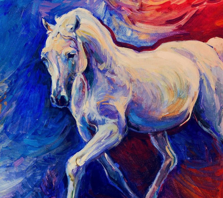 blue horse