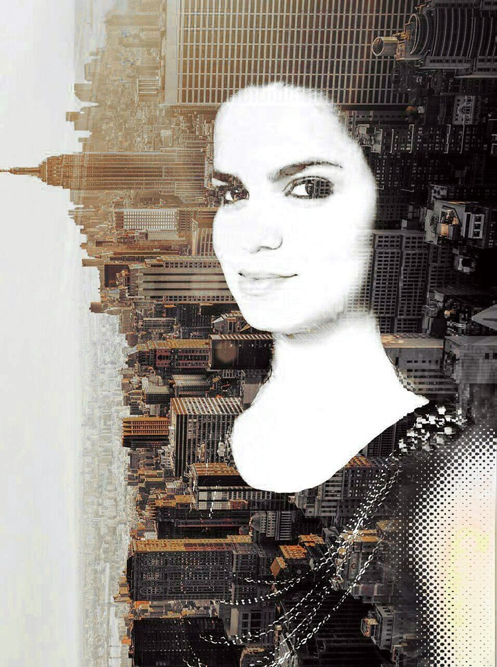 woman city
black and white