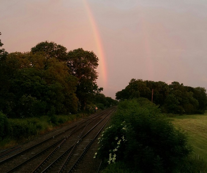 rainbow over the tracks