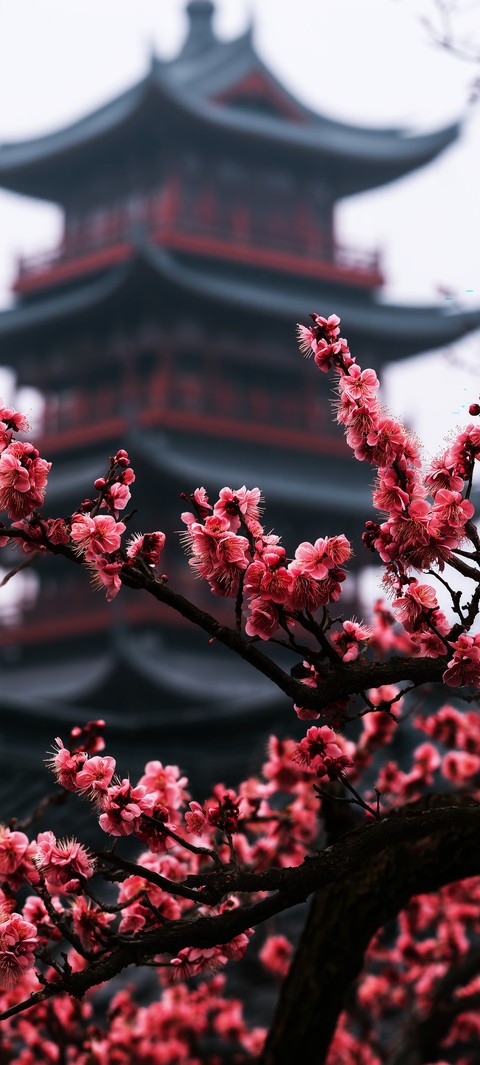fonds d'écran pink, prunus