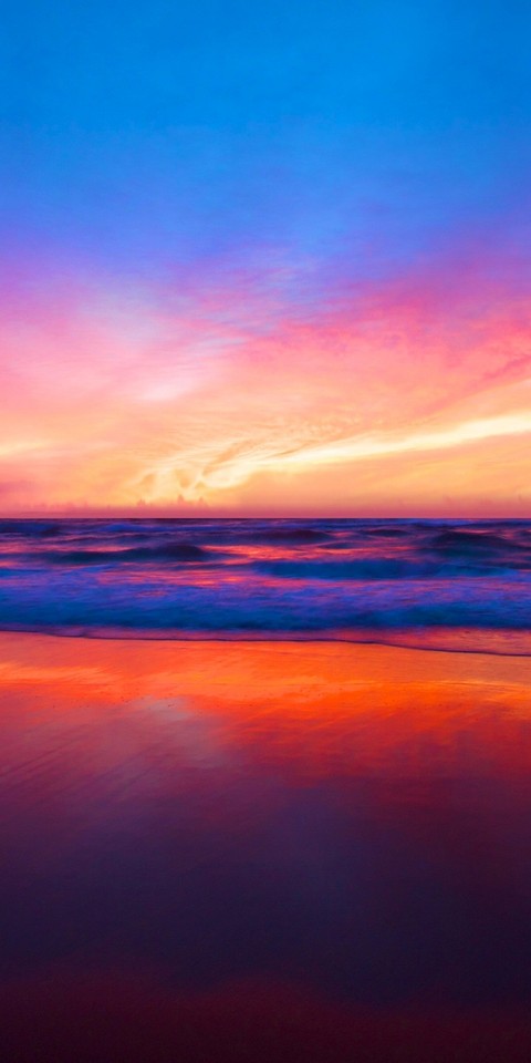red and blue sky