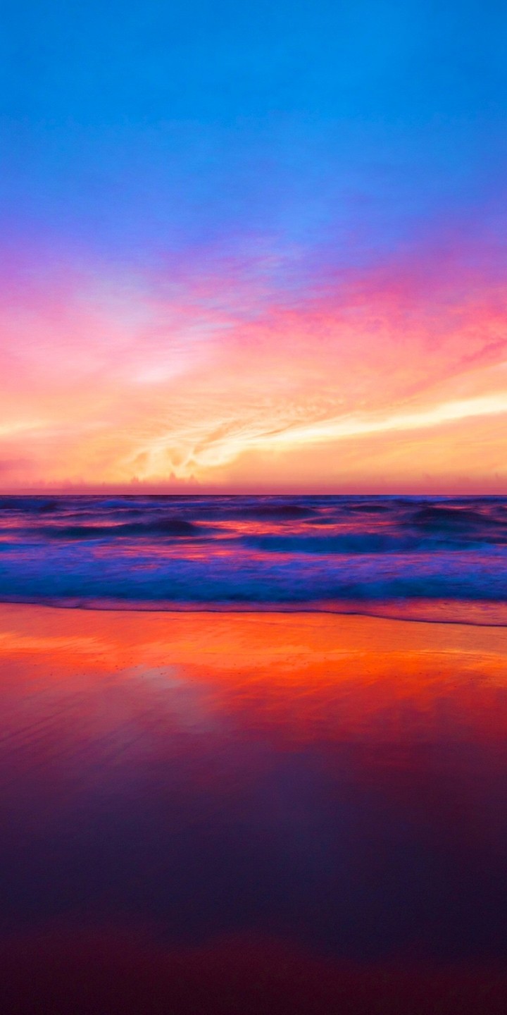 red and blue sky