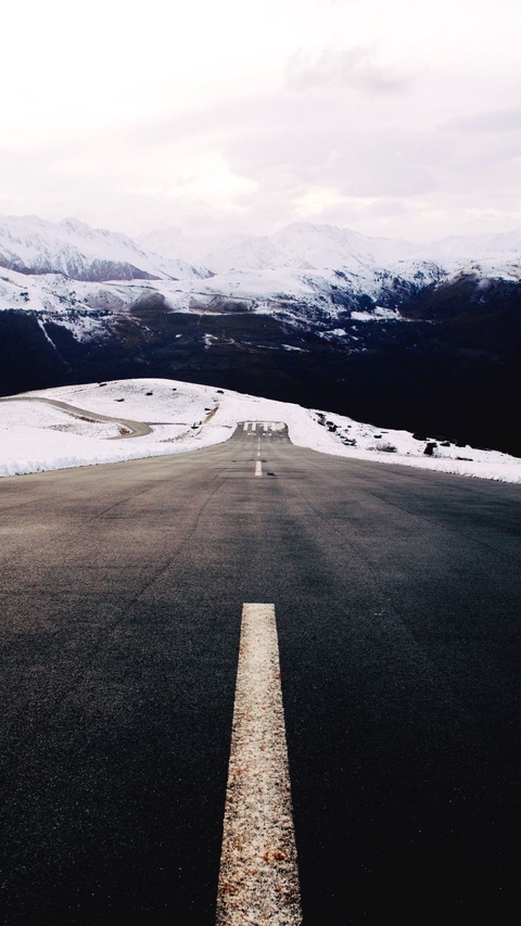 papéis de parede snow, asphalt