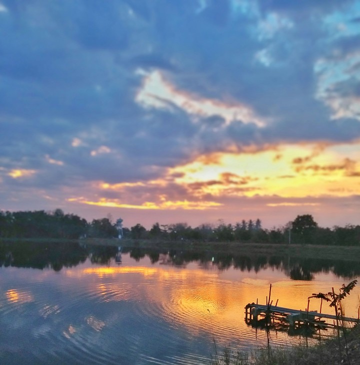 River and sky  in Countryside.