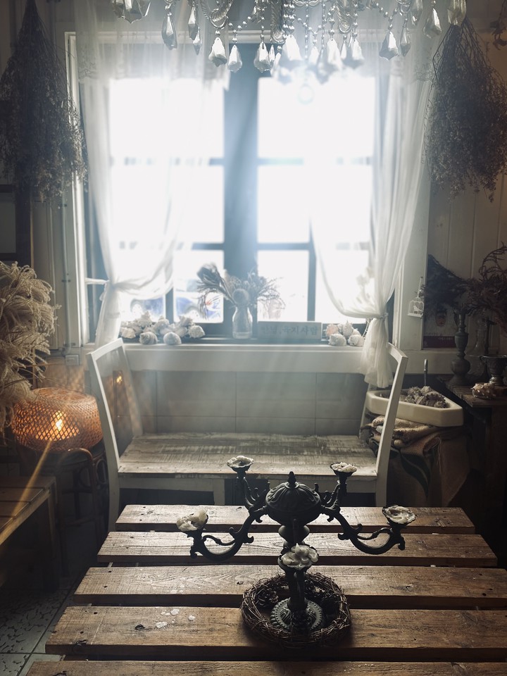 Cozy cafe in Udo Island near Jeju Island