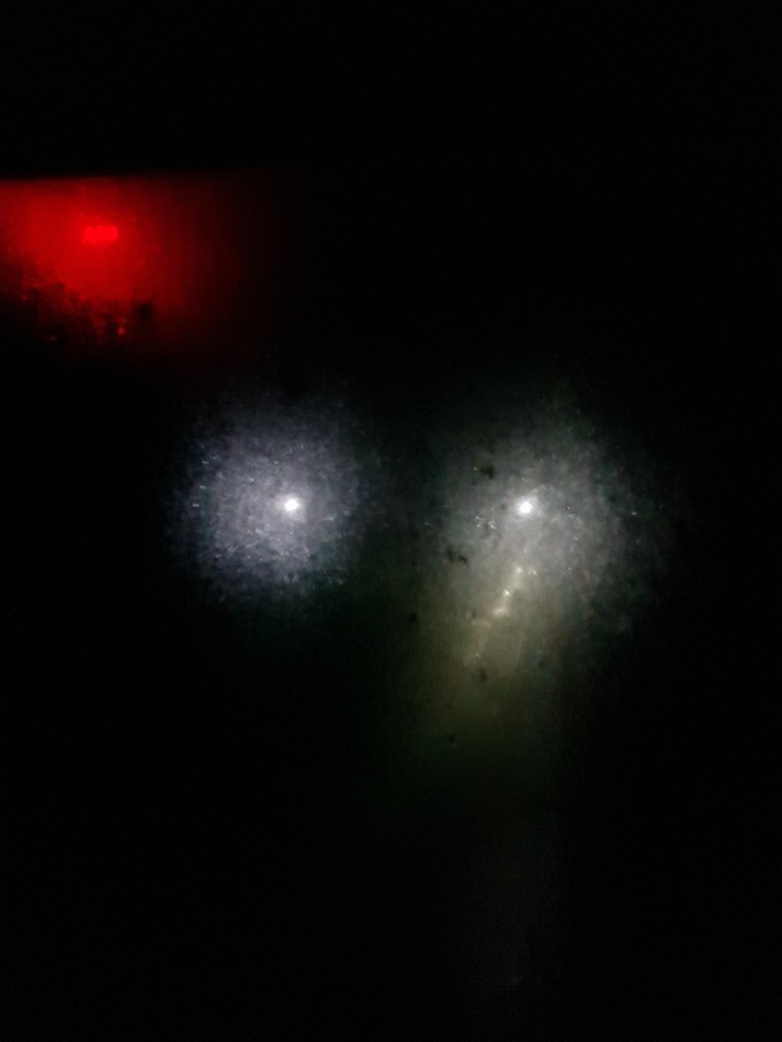 Night lights in rain