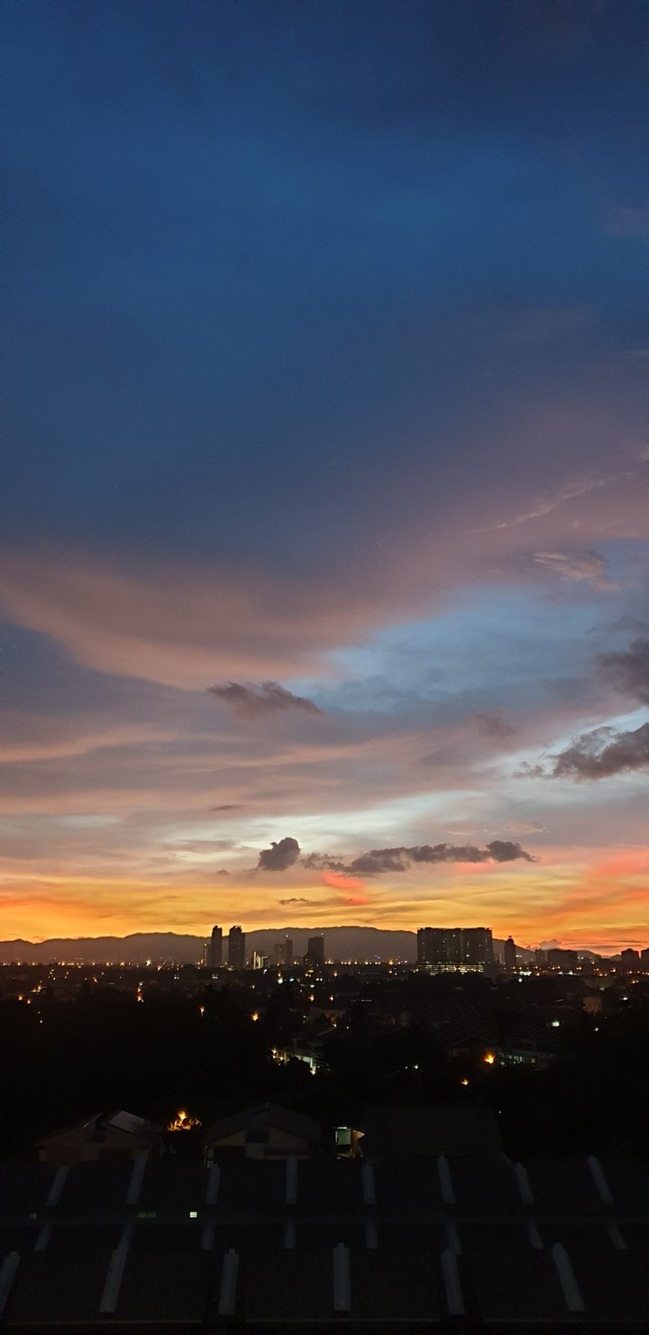 sunset with colorful sky