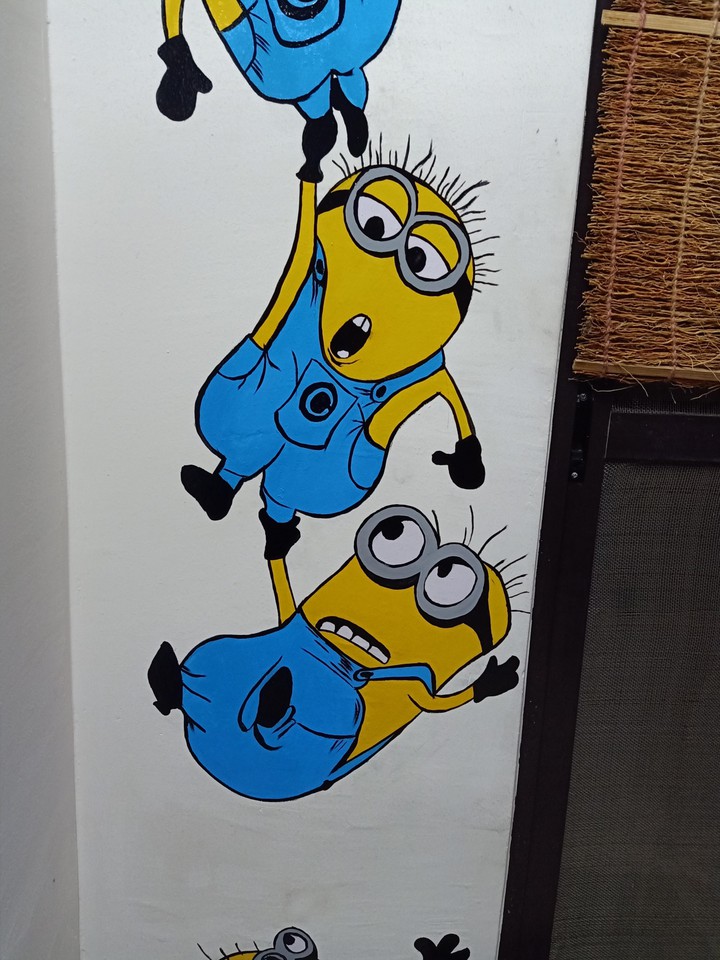 My wallpainting.   .frnds. . Minions. . Hows it. ?