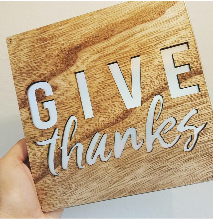 Always give thanks!
