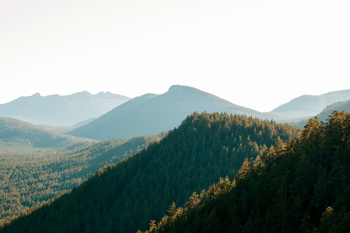 sunset in the mountains