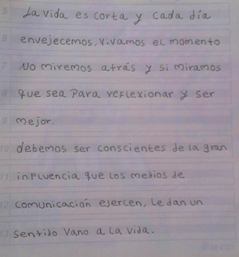 La vida pasa,aprovecha cada momento