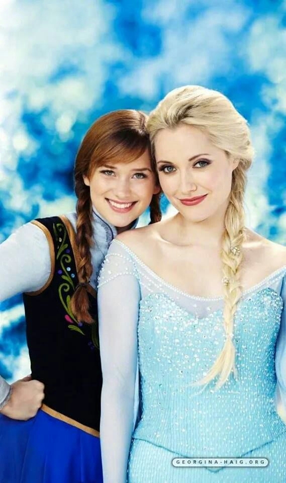 Anna and Elsa/Elisabeth Lail and Georgina Haig