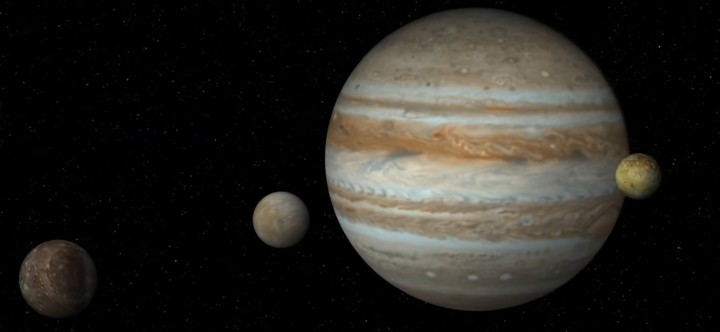 Jupiter and moon by NASA