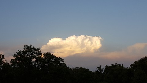 Cloud storm passing