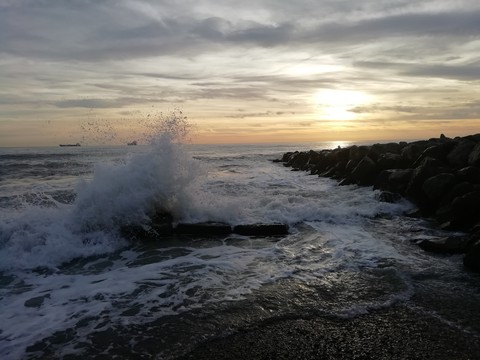 sunset storm