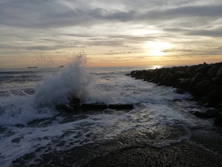 sunset storm