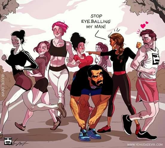 Yehuda cartoon Jogging