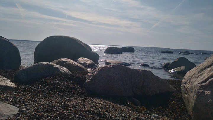 Stones, background Latvia sea