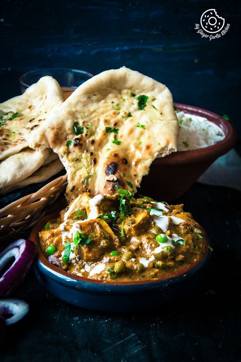 veggie with naan ❤️ ❤️