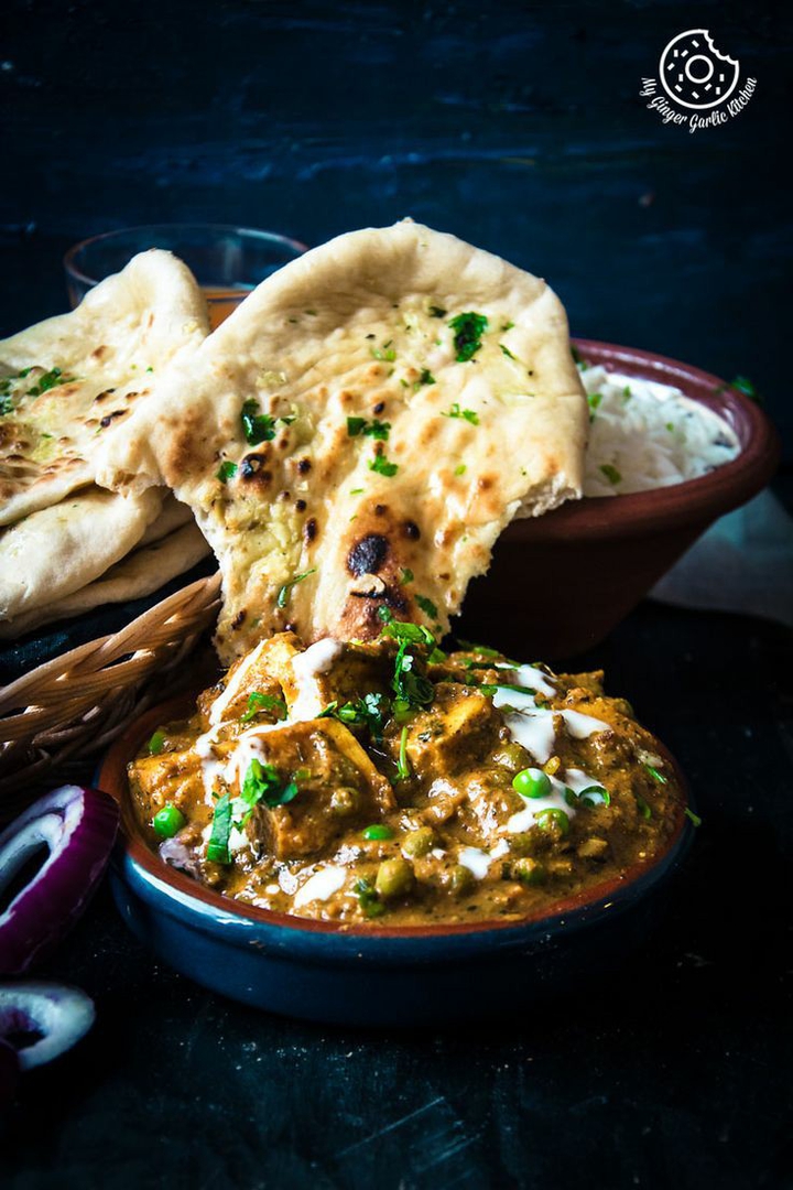 veggie with naan ❤️ ❤️