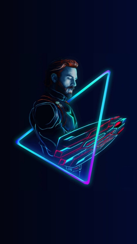 Captain America Neon