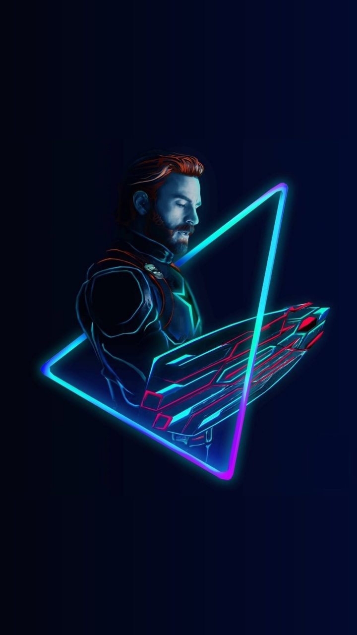 Captain America Neon