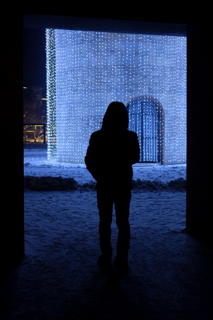 Silhouette in the night