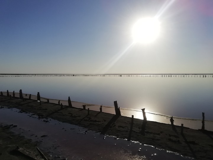 Розовое озеро. Геническ. Украина