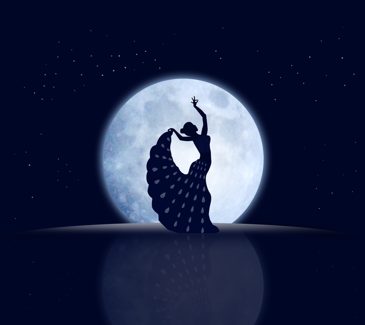Lady at night