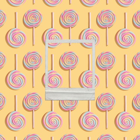 My candy wallpaper☁️candy and instax frame