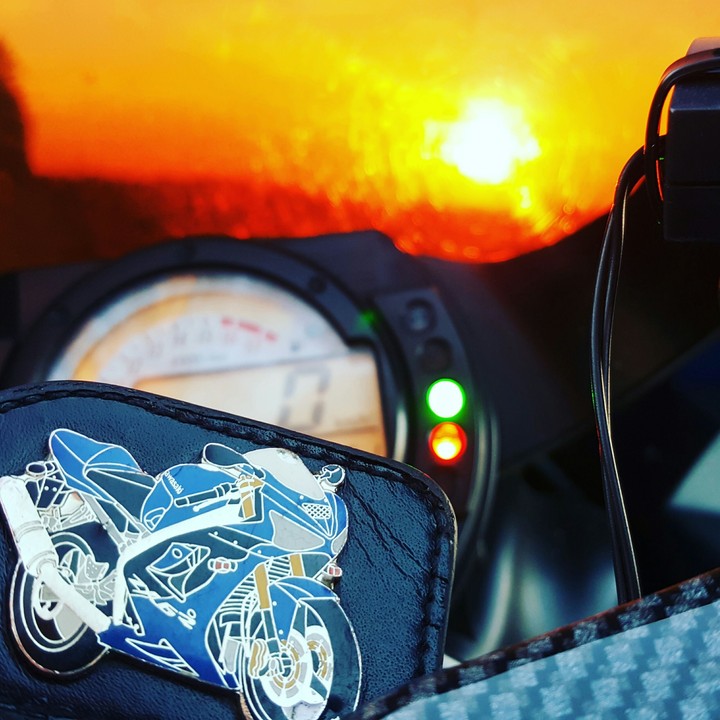 Motorcycle with itself as keychain