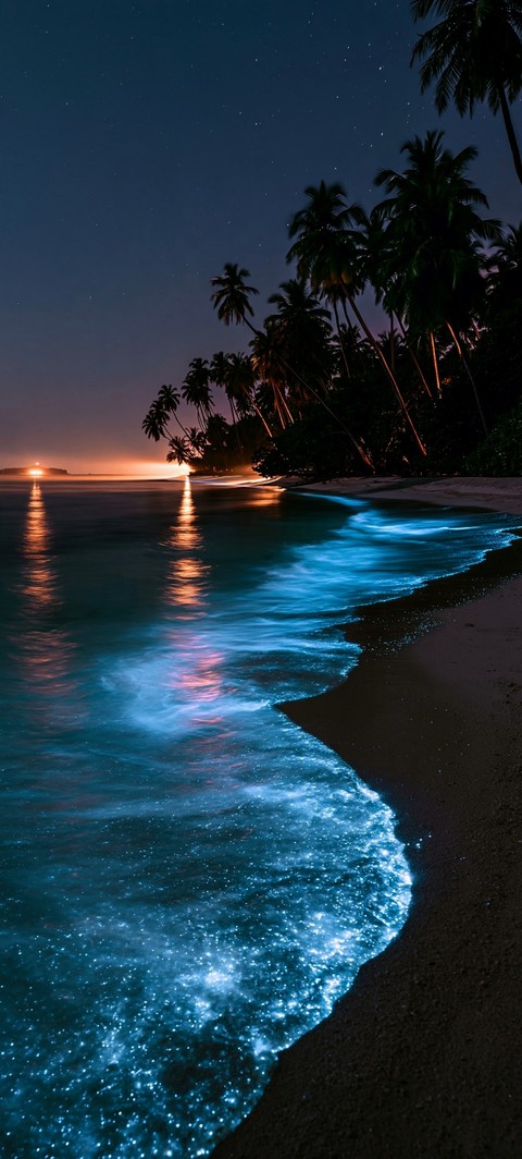 night, blue壁紙