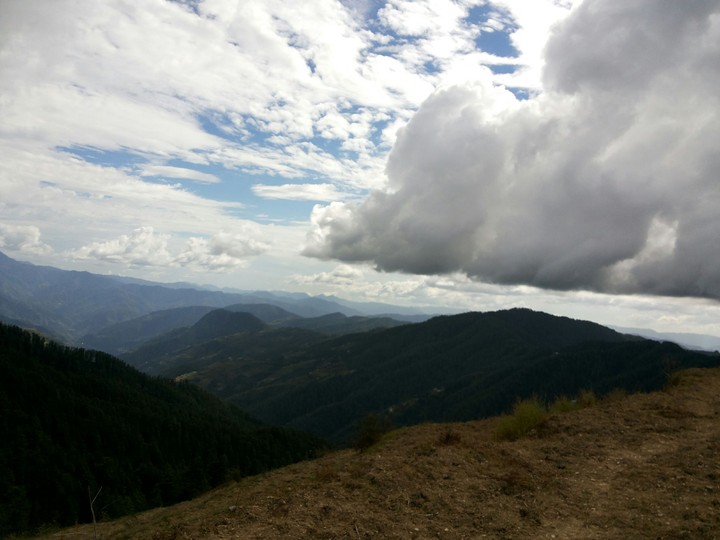 Where clouds touch mountains.