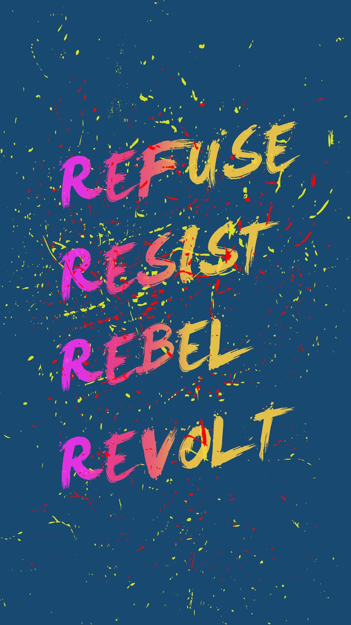 Illustrator art : Refuse Resist Rebel Revolt