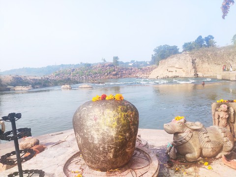 Shiv-lingam near Narmada river