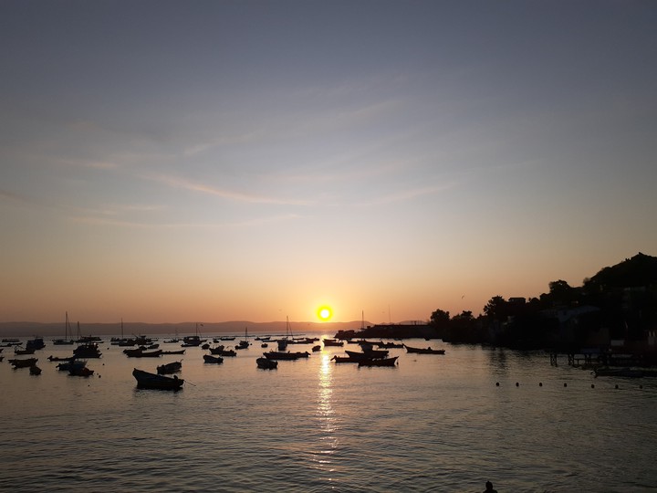 Atardecer en el mar