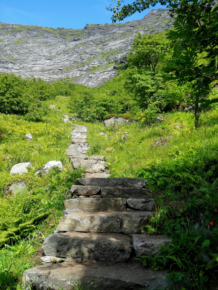 Stairs to the mountain