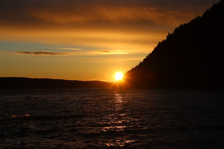 Sonnenuntergang am Saguenay Fjord