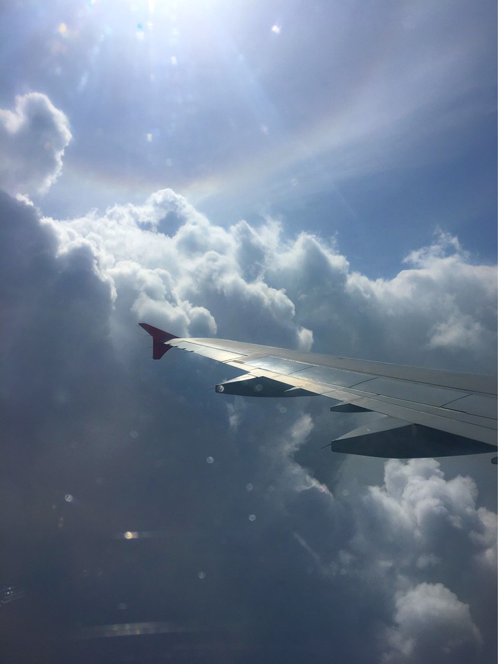 Sunlight over the clouds.